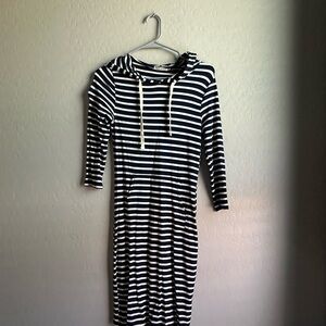 Striped Navy and White Dress